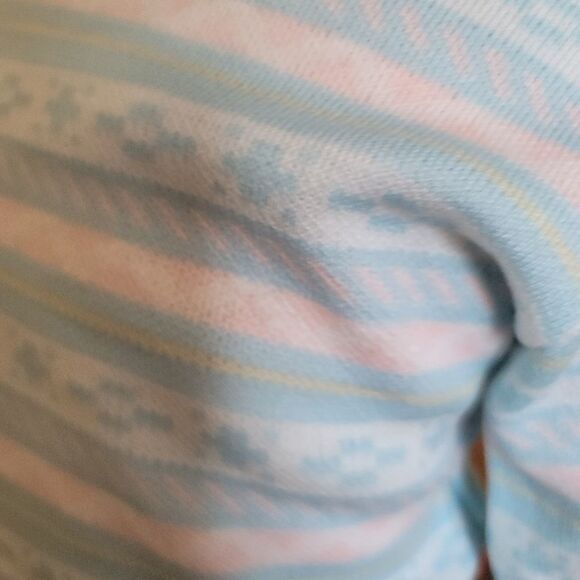 Vintage Spain import 80's sweater geometric pastel - Picture 2 of 6
